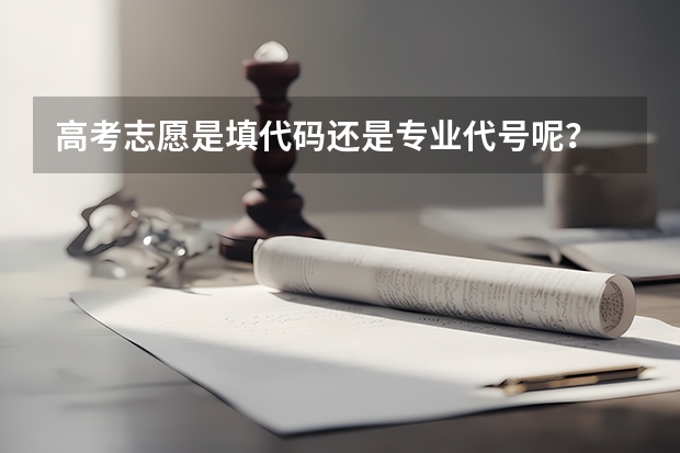 高考志愿是填代码还是专业代号呢？