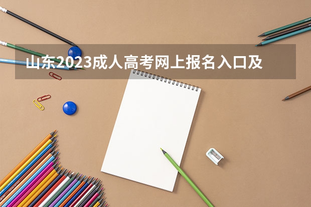 山东2023成人高考网上报名入口及网址?(山东夏季高考报名时间)