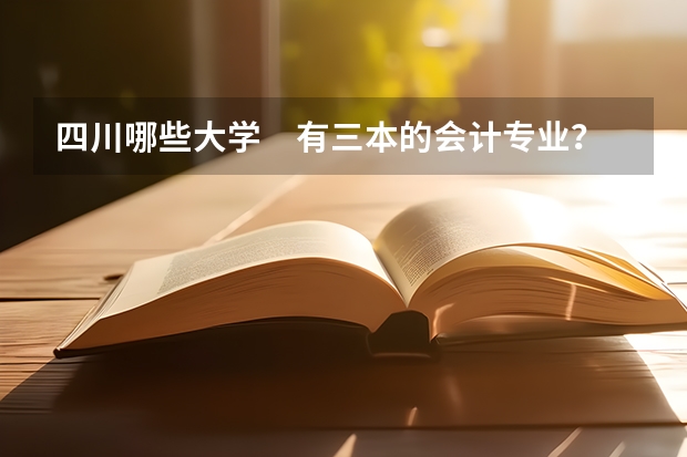 四川哪些大学 有三本的会计专业?