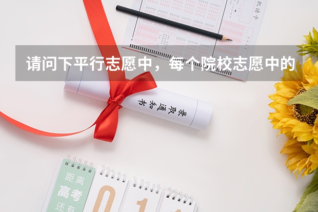 请问下平行志愿中,每个院校志愿中的六个专业志愿有先后顺序吗?
